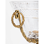 Чаша из рельефного стекла прозрачного цвета на бронзовой подставке Eden Garden варинант исполнения - 2 | Loft Concept в Грозном