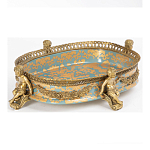 Чаша с орнаментом на ножках в виде бронзовых ангелов Eden Garden варинант исполнения - 2 | Loft Concept в Грозном