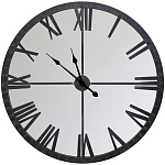 Часы настенные зеркальные с чёрным металлическим циферблатом Mirror Tower Clock варинант исполнения - 1 | Loft Concept в Грозном