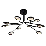 Люстра черного цвета с 12-ю круглыми плафонами Bendik Lighting варинант исполнения - 2 | Loft Concept в Грозном