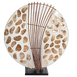 Настольная лампа из перламутра и дерева на подставке Indonesian Shell варинант исполнения - 3 | Loft Concept в Грозном