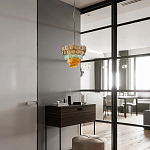 Люстра конусовидная с каскадом из разноцветных круглых подвесов Key Lustar варинант исполнения - 4 | Loft Concept в Грозном