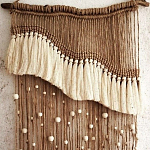 Дизайнерское Панно Дюна Макраме из нитей и бусин Wall Panel Dune варинант исполнения - 1 | Loft Concept в Грозном