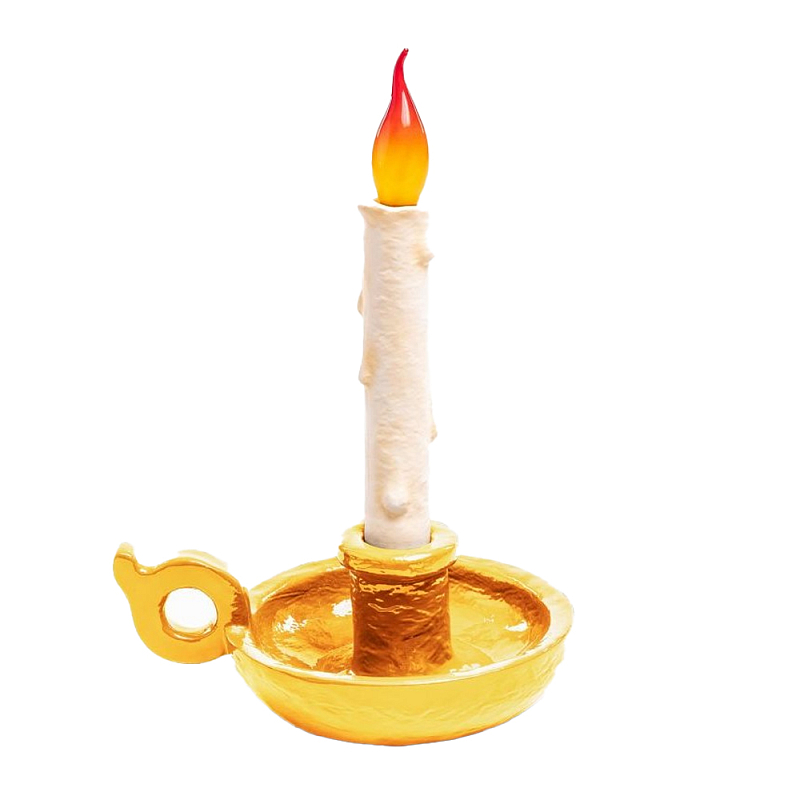 Настольная лампа Seletti Bugia gold Белый Золотой Настольная лампа Seletti Bugia gold Белый Золотой в Грозном | Loft Concept