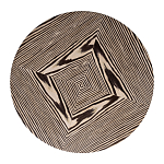 Столик журнальный круглый с полосатым узором Zebroids варинант исполнения - 2 | Loft Concept в Грозном