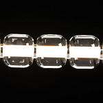 Люстра линейная с 6-ю прозрачными стеклянными плафонами округлой формы HANDLE GRAPE варинант исполнения - 5 | Loft Concept в Грозном