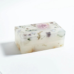 Шкатулка из эпоксидной смолы с цветами белая Epoxy Resin Rectangular Box White варинант исполнения - 3 | Loft Concept в Грозном