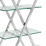 Стеллаж со стеклянными полками на стальном каркасе X-ray варинант исполнения - 3 | Loft Concept в Грозном