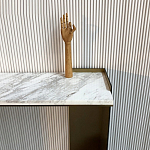 Консоль прямоугольная с основанием чёрного и золотого цвета Wrap варинант исполнения - 3 | Loft Concept в Грозном