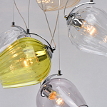 Люстра каскадная с 9-ю разноцветными стеклянными плафонами Kaleido варинант исполнения - 7 | Loft Concept в Грозном