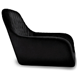 Барный стул со спинкой и подлокотниками на 4-х металлических ножках Douglas Rhombus Черный Велюр варинант исполнения - 2 | Loft Concept в Грозном