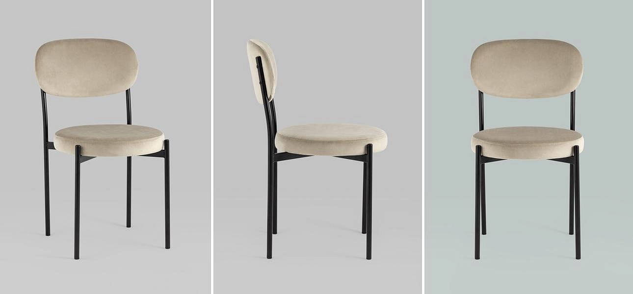 Стул Alfie Chair Молочный Велюр Стул Alfie Chair Молочный Велюр - Loft-Concept в Грозном