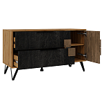 ТВ-тумба с  2-мя ящиками и закрытыми полками Stone Effect варинант исполнения - 4 | Loft Concept в Грозном