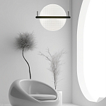 Светодиодный подвесной светильник круглой формы с металлическим черным каркасом Marble Glow варинант исполнения - 6 | Loft Concept в Грозном