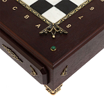 Шахматы в ларце из натуральных камней Долерит Малахит Мрамор Decorative Thematic Chess Русь варинант исполнения - 5 | Loft Concept в Грозном