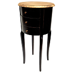 Комод маленький круглый c 3-мя ящиками и состаренным эффектом Vintage варинант исполнения - 1 | Loft Concept в Грозном