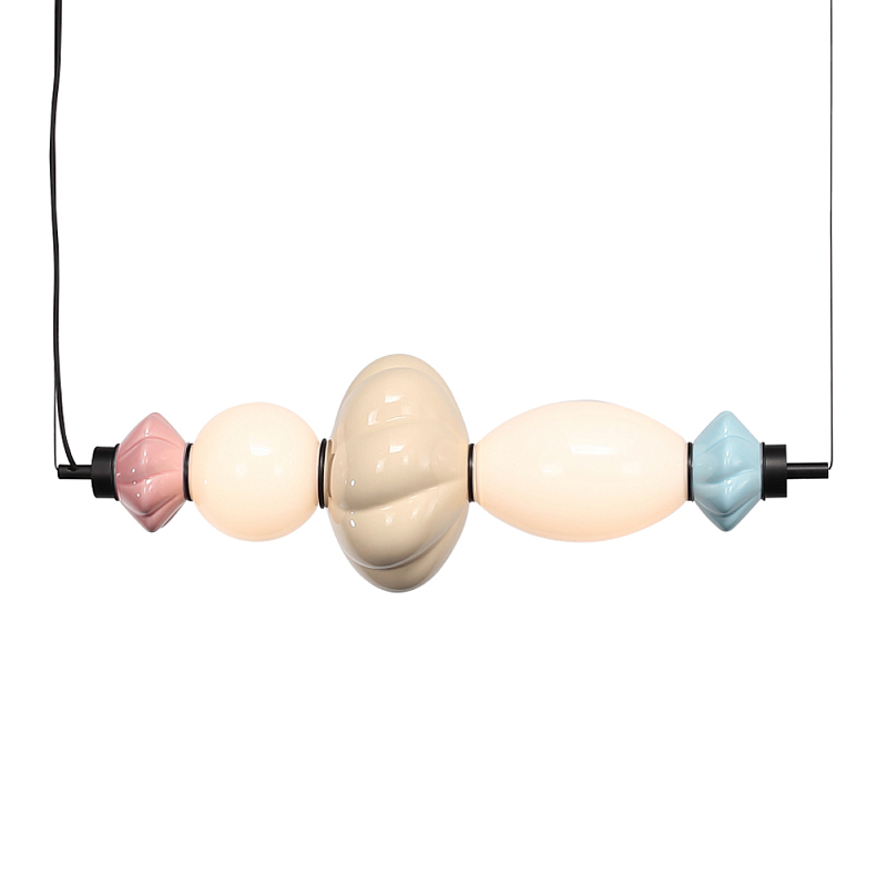 Подвесной светильник фигруный с керамическими элементами 18W LED Fragrant Light Зеленый Голубой Розовый в Грозном | Loft Concept 