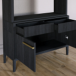 Стеллаж Primo с ящиками Черный дуб  варинант исполнения - 6 | Loft Concept в Грозном