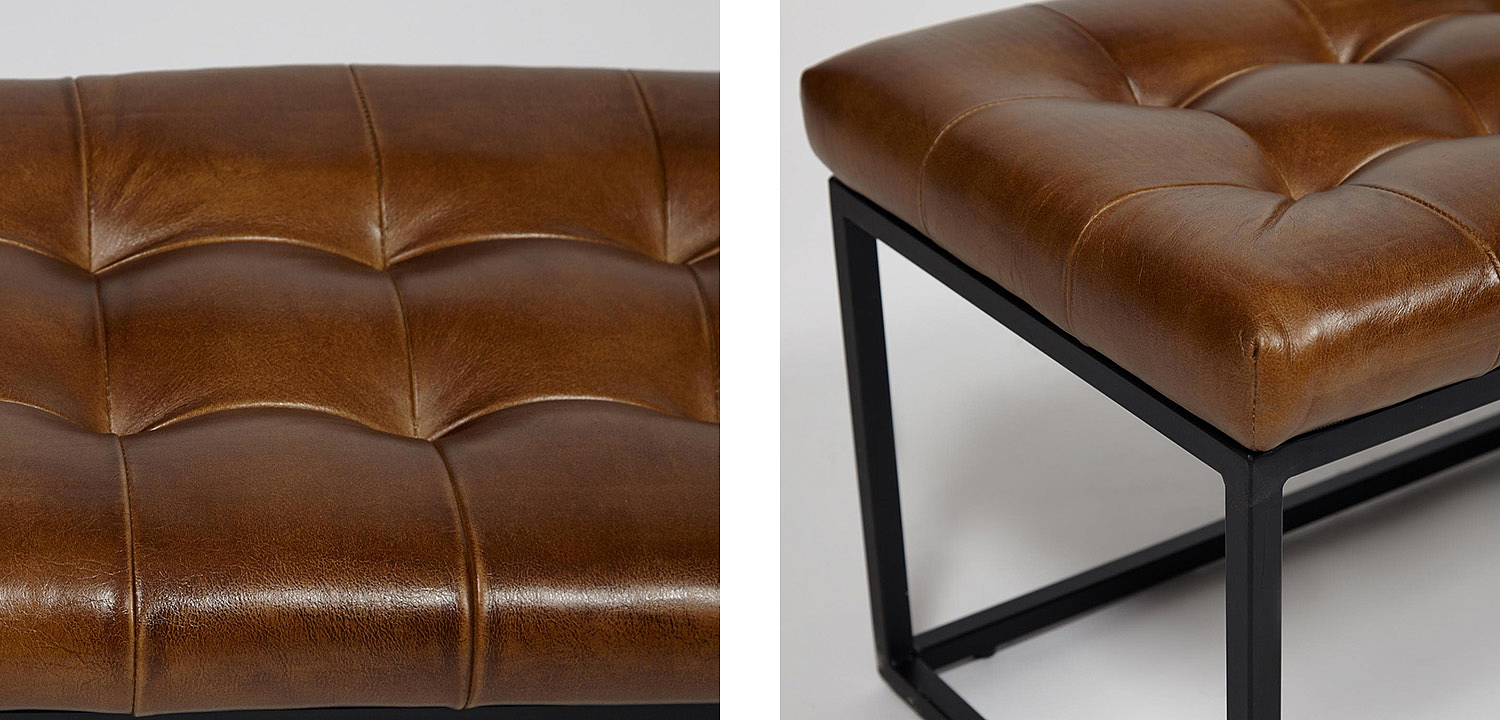 Банкетка Buffalo Leather Industrial Banquette Банкетка Buffalo Leather Industrial Banquette - Loft-Concept в Грозном