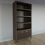 Книжный Стеллаж Elsa Dreams Walnut с задней стенкой варинант исполнения - 1 | Loft Concept в Грозном