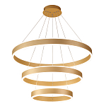 Люстра подвесная светодиодная с тремя золотистыми кольцами Ring Horizontal варинант исполнения - 1 | Loft Concept в Грозном