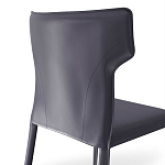 Стул серый из искуственной кожи на 4-х ножках Enigma Gray варинант исполнения - 2 | Loft Concept в Грозном