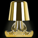 Настольная лампа фигурная золотого цвета с гладким абажуром Высота 16 см Sophia варинант исполнения - 1 | Loft Concept в Грозном