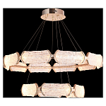 Люстра с 2-мя кольцами с текстурным природным рисунком IceFlame варинант исполнения - 5 | Loft Concept в Грозном