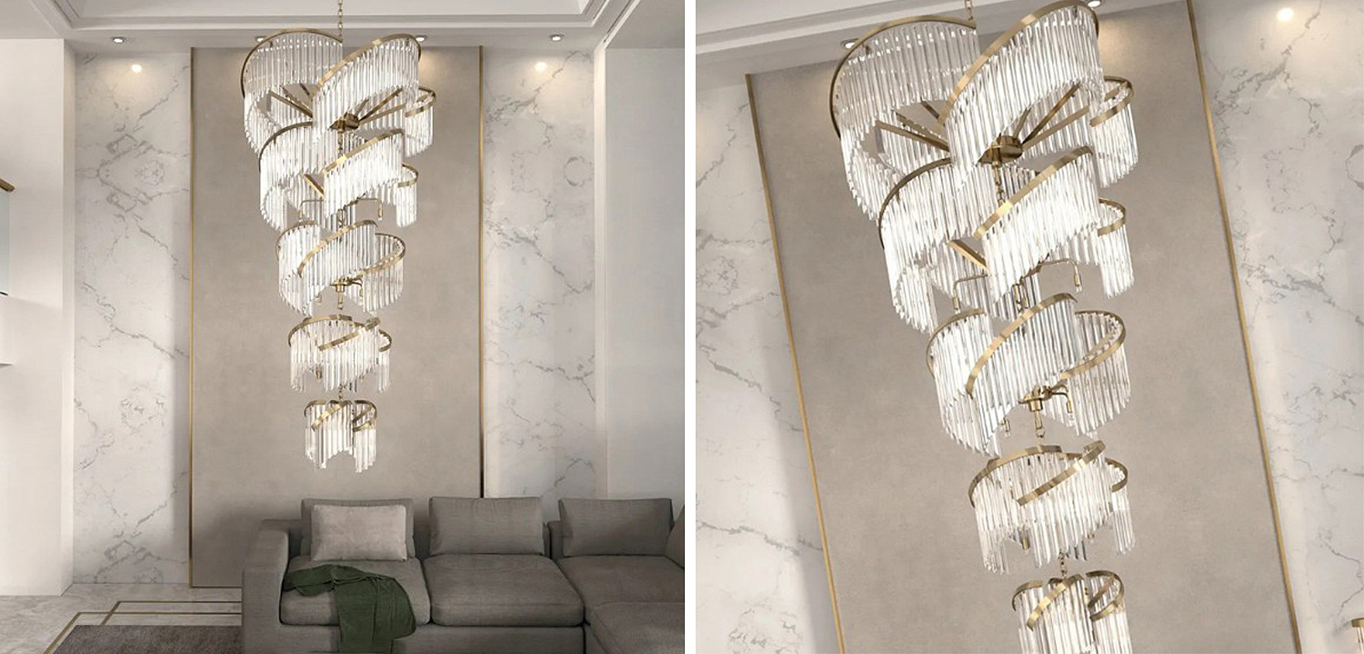 Большая Многоярусная Люстра для Высокого потолка Odeon Large Tiered Chandelier Большая Многоярусная Люстра для Высокого потолка Odeon Large Tiered Chandelier - Loft-Concept в Грозном