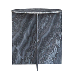 Столик кофейный с столешницей из черного мрамора Compact Black Marble Table варинант исполнения - 3 | Loft Concept в Грозном