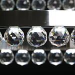 Люстра с тремя кольцами цвета хром и прозрачными хрустальными шарами по периметру Sacramento Transparent Balls Chandelier варинант исполнения - 6 | Loft Concept в Грозном