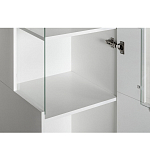 Шкаф-витрина белая с полками и стеклянной дверью Strict Lines варинант исполнения - 3 | Loft Concept в Грозном