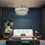 Круглая люстра с хрустальными подвесками на золотистом каркасе Gorgeous Crystal Light варинант исполнения - 14 | Loft Concept в Грозном