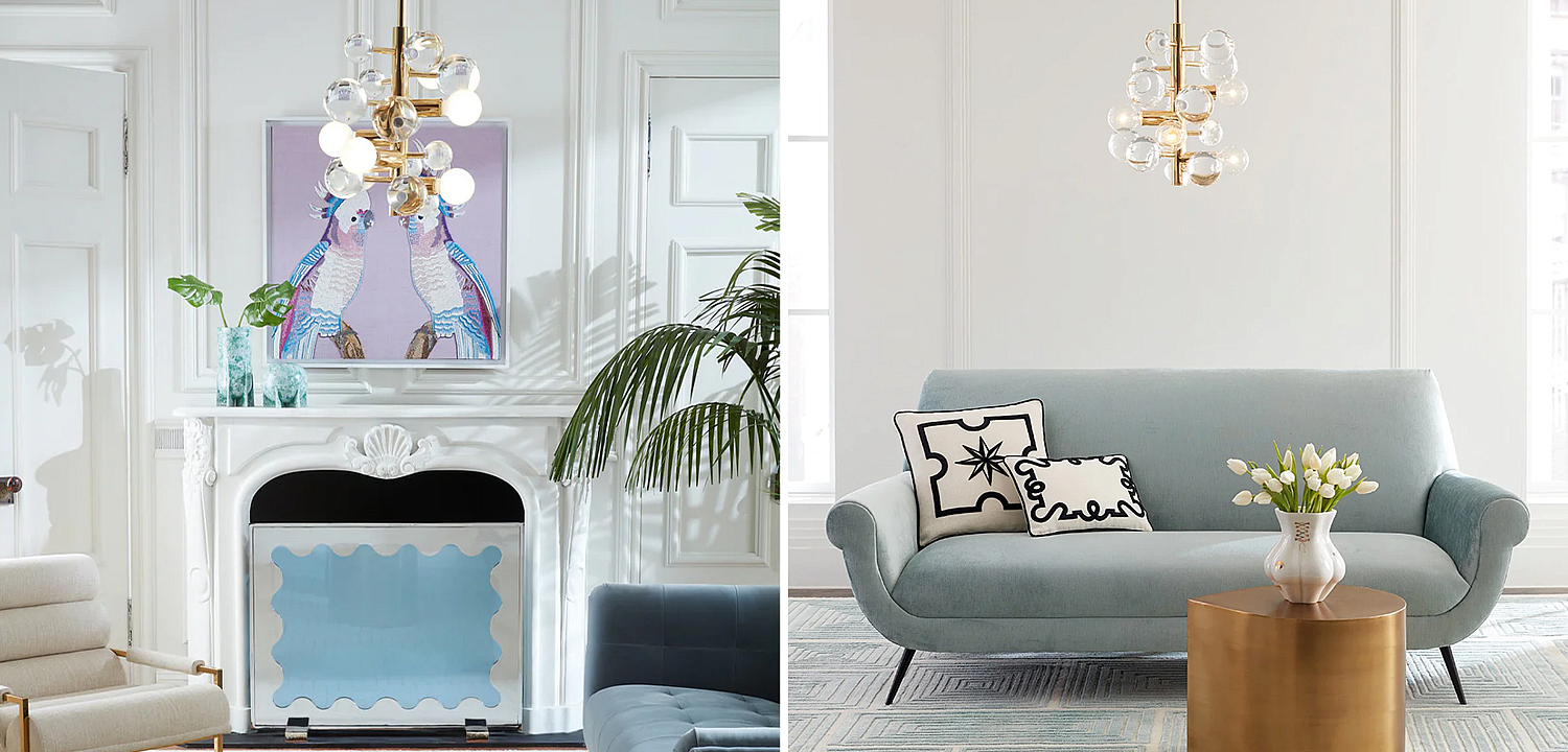 Светильник Jonathan Adler GLOBO FIVE-LIGHT CHANDELIER Clear Светильник Jonathan Adler GLOBO FIVE-LIGHT CHANDELIER Clear - Loft-Concept в Грозном