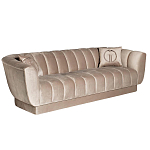 Диван трехместный велюровый серый Island of Comfort варинант исполнения - 1 | Loft Concept в Грозном