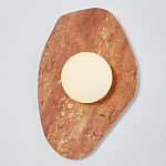 Бра с каменным основанием и плафоном из стекла в форме шара Shaw Marble Lighting варинант исполнения - 5 | Loft Concept в Грозном