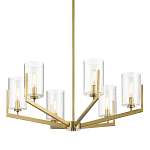 Люстра с 6-ю прозрачными цилиндрическими плафонами Kichler варинант исполнения - 1 | Loft Concept в Грозном