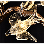 Люстра в виде золотой ветки с цветами и птичками Marvelous Garden варинант исполнения - 11 | Loft Concept в Грозном