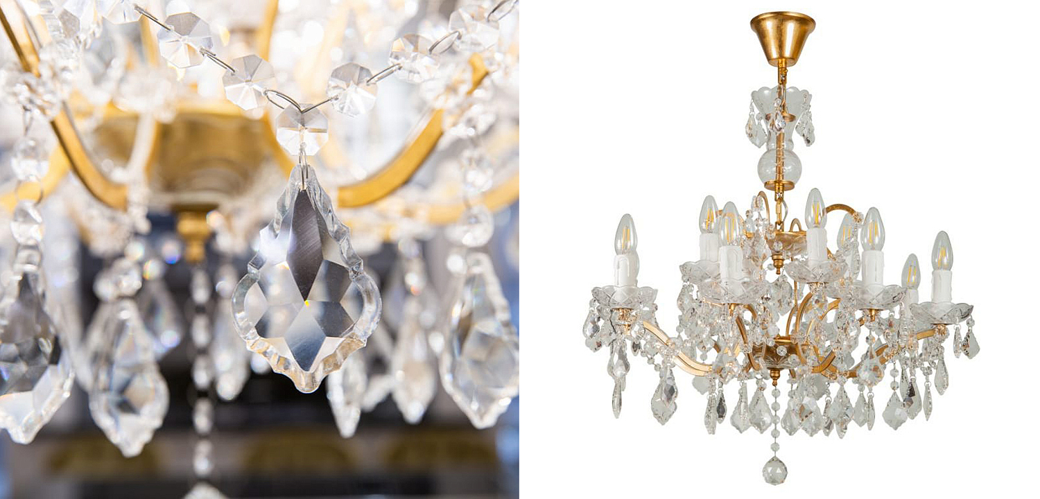 Люстра 19th c. Rococo IRON & CLEAR CRYSTAL GOLD Chandelier Люстра 19th c. Rococo IRON & CLEAR CRYSTAL GOLD Chandelier - Loft-Concept в Грозном