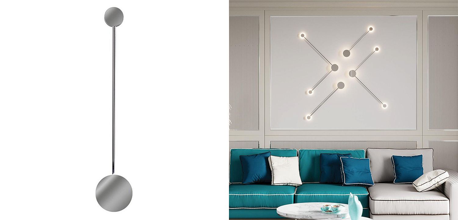 Бра Pin Wall Light Chrome 55 Бра Pin Wall Light Chrome 55 - Loft-Concept в Грозном