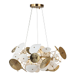 Люстра с белыми и золотистыми цветами Dahlia Flowers Lamp варинант исполнения - 1 | Loft Concept в Грозном