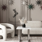 Кресло дизайнерское для лаунж зоны жемчужного цвета Pearl Lounge варинант исполнения - 3 | Loft Concept в Грозном