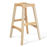 Барный стул со спинкой на 4-х деревянных ножках Голубой Велюр Ava Charm варинант исполнения - 3 | Loft Concept в Грозном