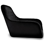 Барный стул вращающийся со спинкой и подлокотниками Douglas Rhombus Черный Велюр варинант исполнения - 2 | Loft Concept в Грозном