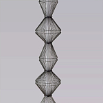 Торшер светодиодный с плетеным металлическим каркасом Metal Interweaving варинант исполнения - 2 | Loft Concept в Грозном