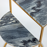 Кофейный столик с подстольем из металла Halves варинант исполнения - 3 | Loft Concept в Грозном