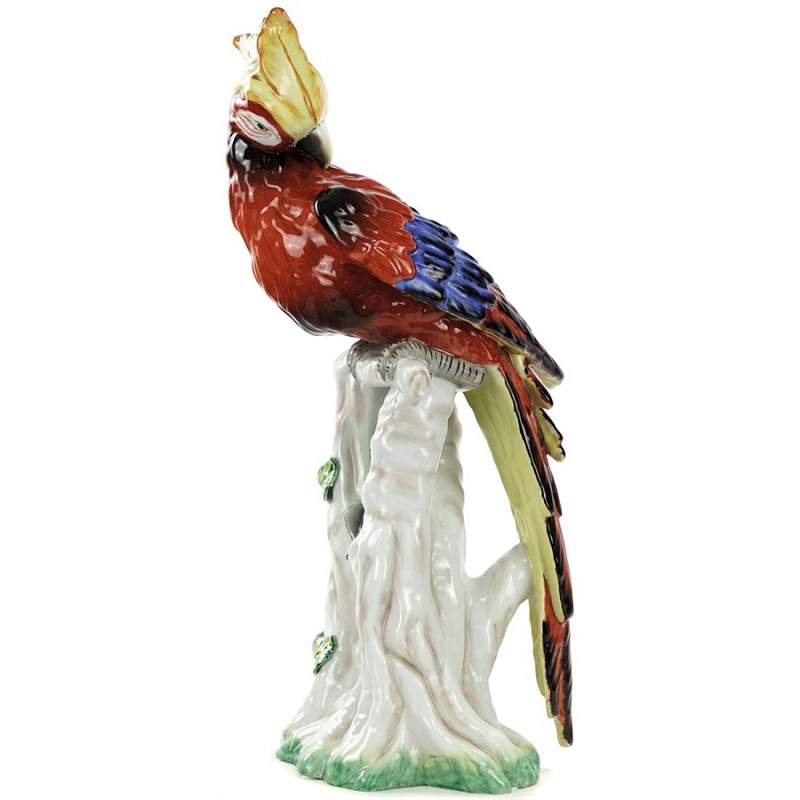 Статуэтка Porcelain Red Parrot Белый Красный Статуэтка Porcelain Red Parrot Белый Красный в Грозном | Loft Concept