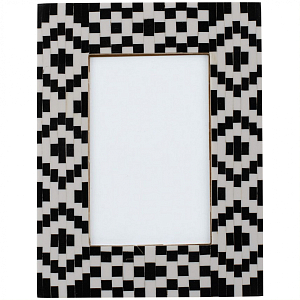 Фоторамка кость Black&white Indian Bone Inlay photo frame