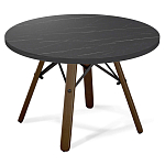 Стол журнальный c круглой столешницей на четырех коричневых ножках Charm Coffee Table варинант исполнения - 1 | Loft Concept в Грозном