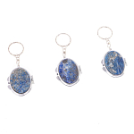 Зеркало брелок карманное двухстороннее из натурального камня Лазурит Stone Mirrors варинант исполнения - 4 | Loft Concept в Грозном